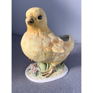 Vintage Lefton Hand-Painted Porcelain Chick Planter Figurine KW2925 1960s Easter